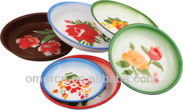 Enamel rice plates/enamel rice plates with decal