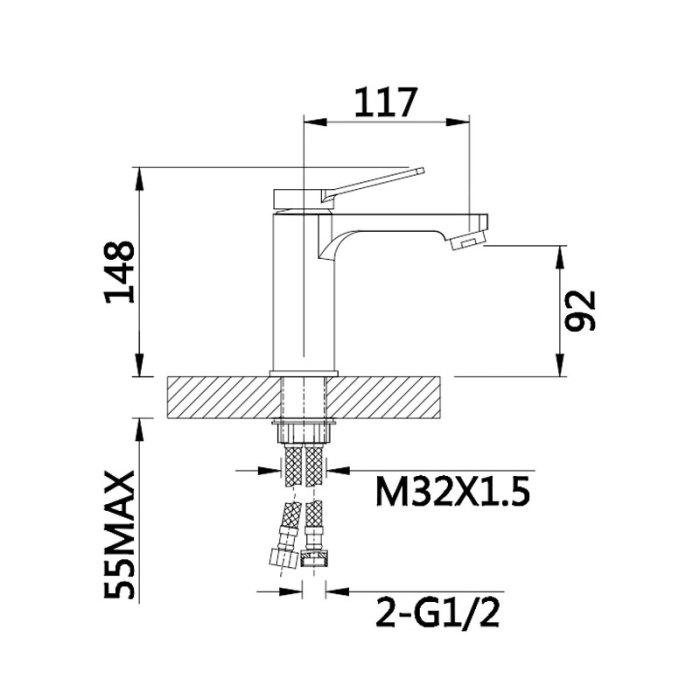 Modern Zinc Alloy Electroplated Faucet for Sink Use