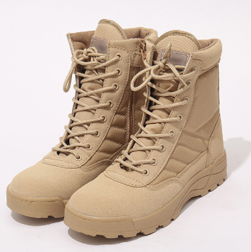 Men's Lightweight Leather Desert Boots for Winter Hiking, Climbing & Combat Sports