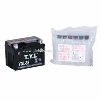 Motorcycle battery with 12V/4Ah, modeled as YTX4L-BS