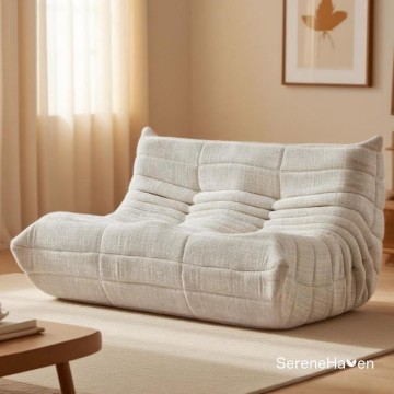 Chenille Caterpillar Style Two-Seater Sofa