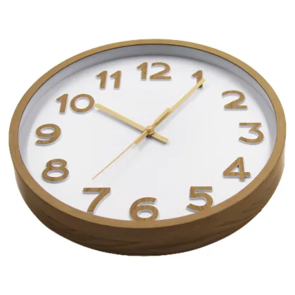 Zen Wood Harmony: Grain-Embedded Numerals & Honey Hands on Washed Oak Canvas