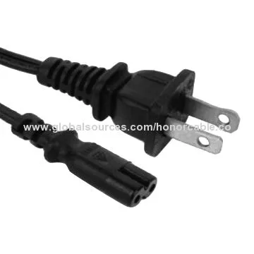 Power cable, 2-pin plug to 2-pin jack, American typeNew