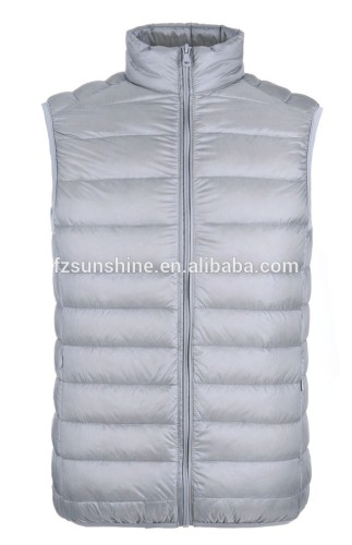 2017 Quilted Lightweight White Duck Down Men Sleeveless Winter Jacket