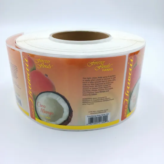 Cosmetic Packaging Label Cosmetic Bottle Label