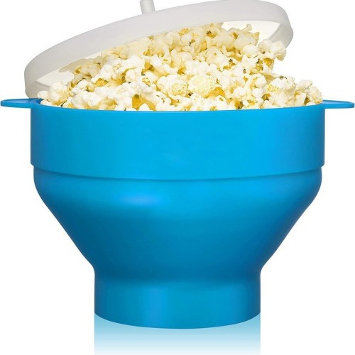Bol pentru popcorn pliabil din silicon pentru cuptorul cu microunde, făcut în casă