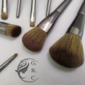 Custom Wooden 8pcs Black Kabuki Make Up Brush
