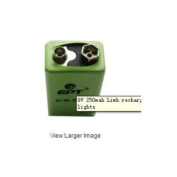 NIMH 9v 250mah rechargeable battery pack