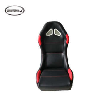 Adjustable Racing Car Seat Leather Black