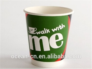 Green double wall coffee cup