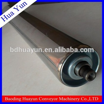 Garland machine/gravity conveyor roller system