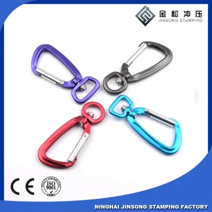 high quality silver circle snap hook round carabiner