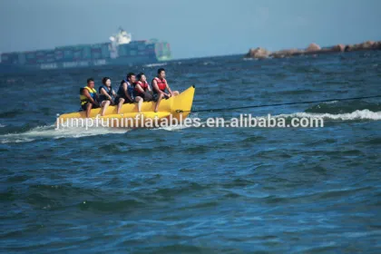 cheap inflatable water boat banana, water park use inflatable banana boat