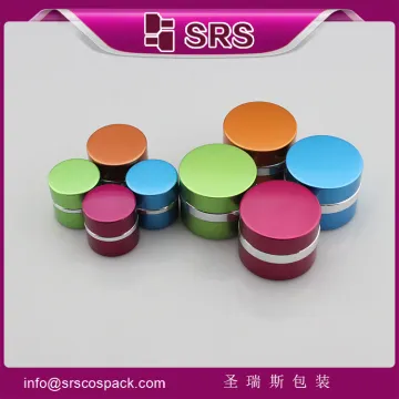 Round shape cosmetic 15ml aluminum jar