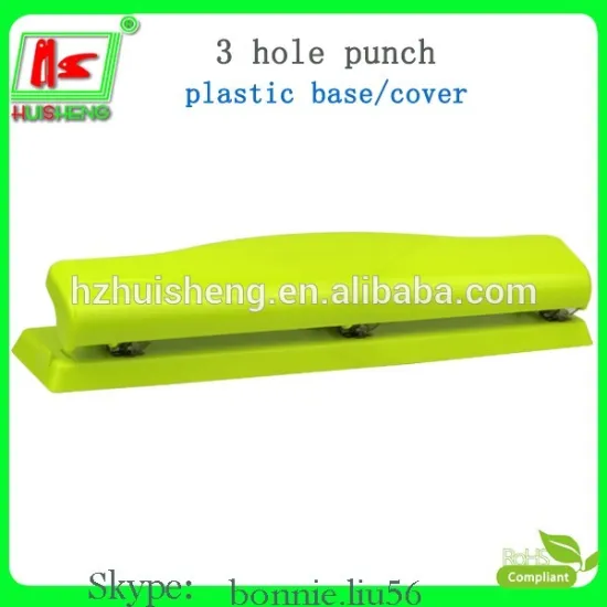 Professional factory wholesale metal & plastic 6 /12 / 20 sheets 3 hole punch