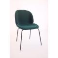 Modern beetle shape chair with black metal