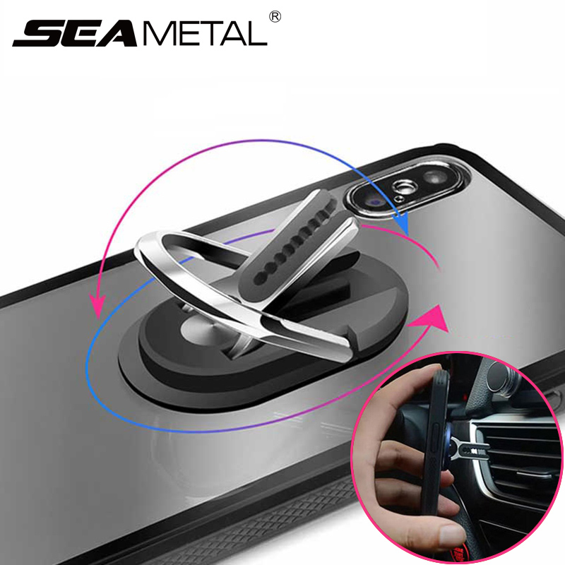 Car Gadget Car Phone Holder Air Vent Car Phone Holder Rotatable Bracket Auto Mobile Phone Ring Holder Buckles Auto Accessories