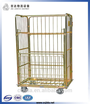 Foldable mesh hotel luggage trolley