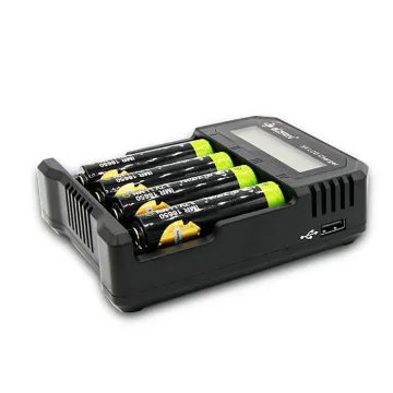 Universal Efan Unique X4 LCD Battery Charger for 18650, 20700, 21700, Ni-Mh, Ni-Cd Rechargeable Batteries with Safety Insurance and Car Charger