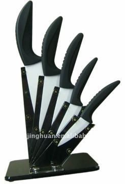 6 pieces ceramic kitchen knife set with ABS handle