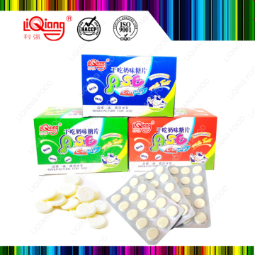 Wholesale Dry Milk Candy Tablet , Compressed Milk Tablet Candy
