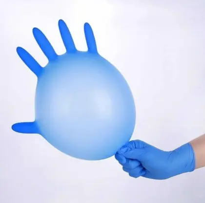 Blue Nitrile Rubber Industrial Protection Gloves - Ding Qing Gloves