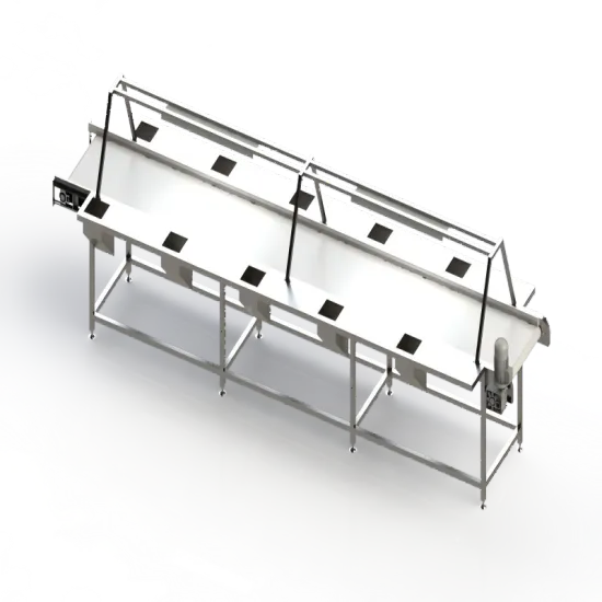 Industrial Trimming and Picking Sorting Platform for Food Processing
