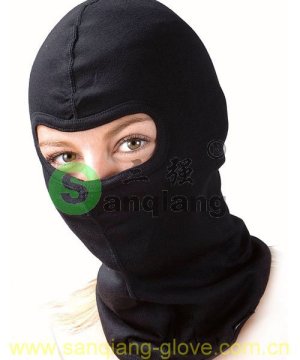 high quality 100%silk knitted balaclava with one eye-hole for sports