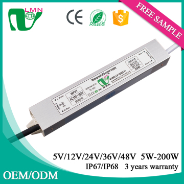 20W waterproof Mini compact metal shell led power supply for led