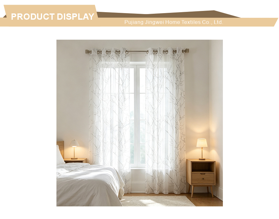 Soft floaty decorative sheer curtain