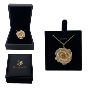 Affordable Real Natural Rose Flower Pendant Necklaces for Wedding Gifts
