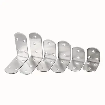 Stainless Steel 90 Degree L-Shaped Bed Frame Angle Corner Panel Bracket and L-Bracket Metal Hardware