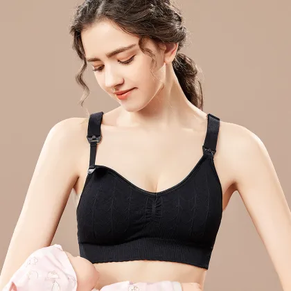 Front-Open Buckle Breastfeeding Nursing Bra for Pregnant Women