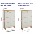 Door européenne d&#39;arbre et armoire à chaussures à deux tiroirs et tabouret de chaussures avec des pattes en bois massif