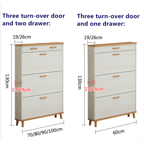 European tree turn-door and two drawer shoe cabinet and change shoe stool with solid wood legs