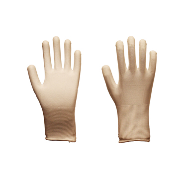 PU Series Skin Tone Polyester Lined Palm Gloves