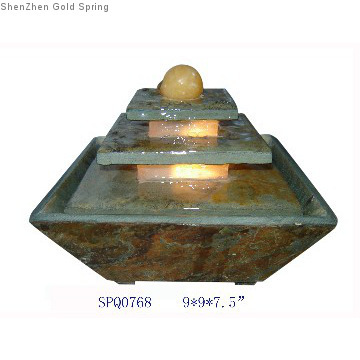 Three Tier Lighting  Slate Fountain Water Fountain Indoor Outdoor use