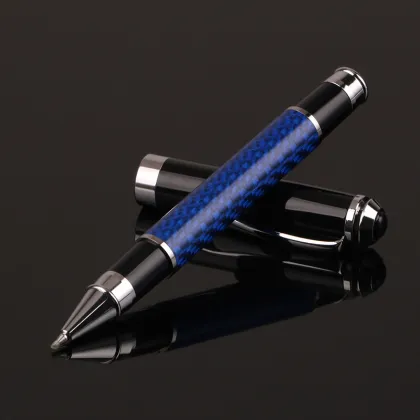 High Quality Carbon Fiber Metal Roller Ballpoint Pen Gift