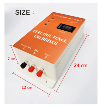 Portable Farm Animal Electric Fence Energizer with AC/Battery Power (0.5J to 1.5J)