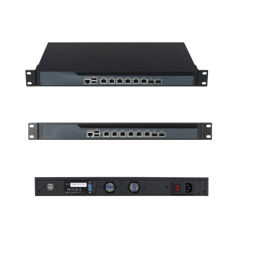 Pelayan firewall optik 1U6lan 2fiber