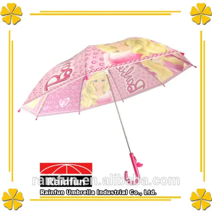 Beautiful Barbie Girl printing manual open child umbrella
