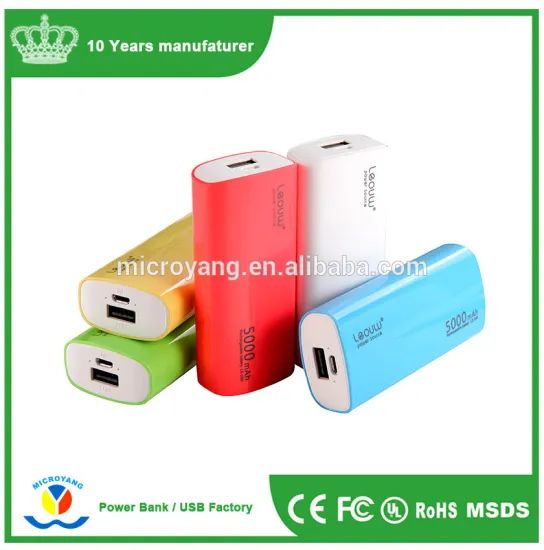 High quality colorful portable Power Bank Charge 5000mah for all mobile phone