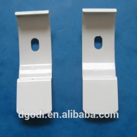 white painted metal adjustable clamp bracket