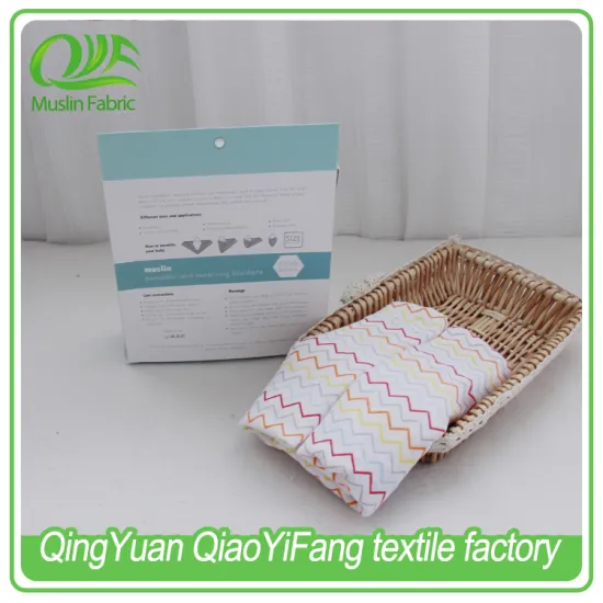 Wholesale Custom Soft Touch 100% Cotton Muslin Swaddle Baby Blanket