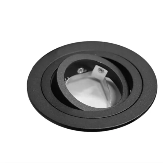 High-Quality Adjustable Spotlight Frame for Anti-Glare Ceiling Lights - Compatible with GU10 and MR16 Lamps, Ideal for Hotel Downlighting in Aluminum