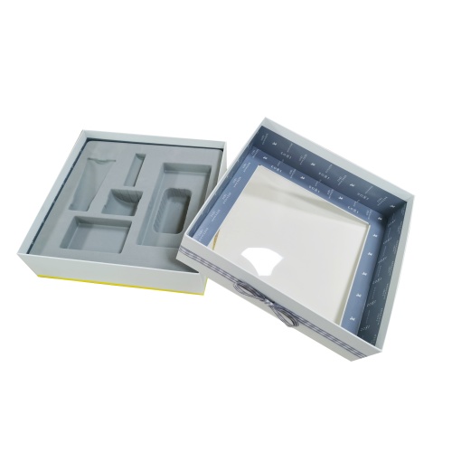 Luxury lid base skin care window box packaging