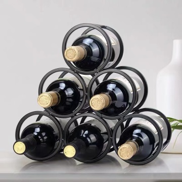 European multi-bottle iron wine rack