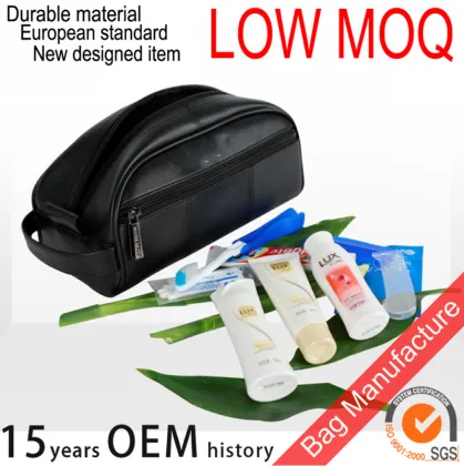 2016 Tredy travel mens leather hanging toiletry bag for cosmetics