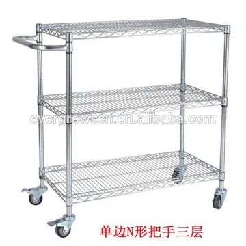 2016 brand new design wire shelves with wheels for logistics storage facility