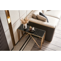 Mesa de console de vidro elegante e fina para a vida moderna